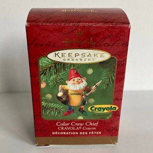 Crayola Crayon Hallmark Keepsake Ornament 2001- Color Crew Chief in Original Box